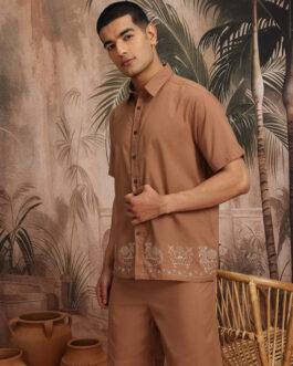 Pure Cotton Embroidered Hem Co-Ords