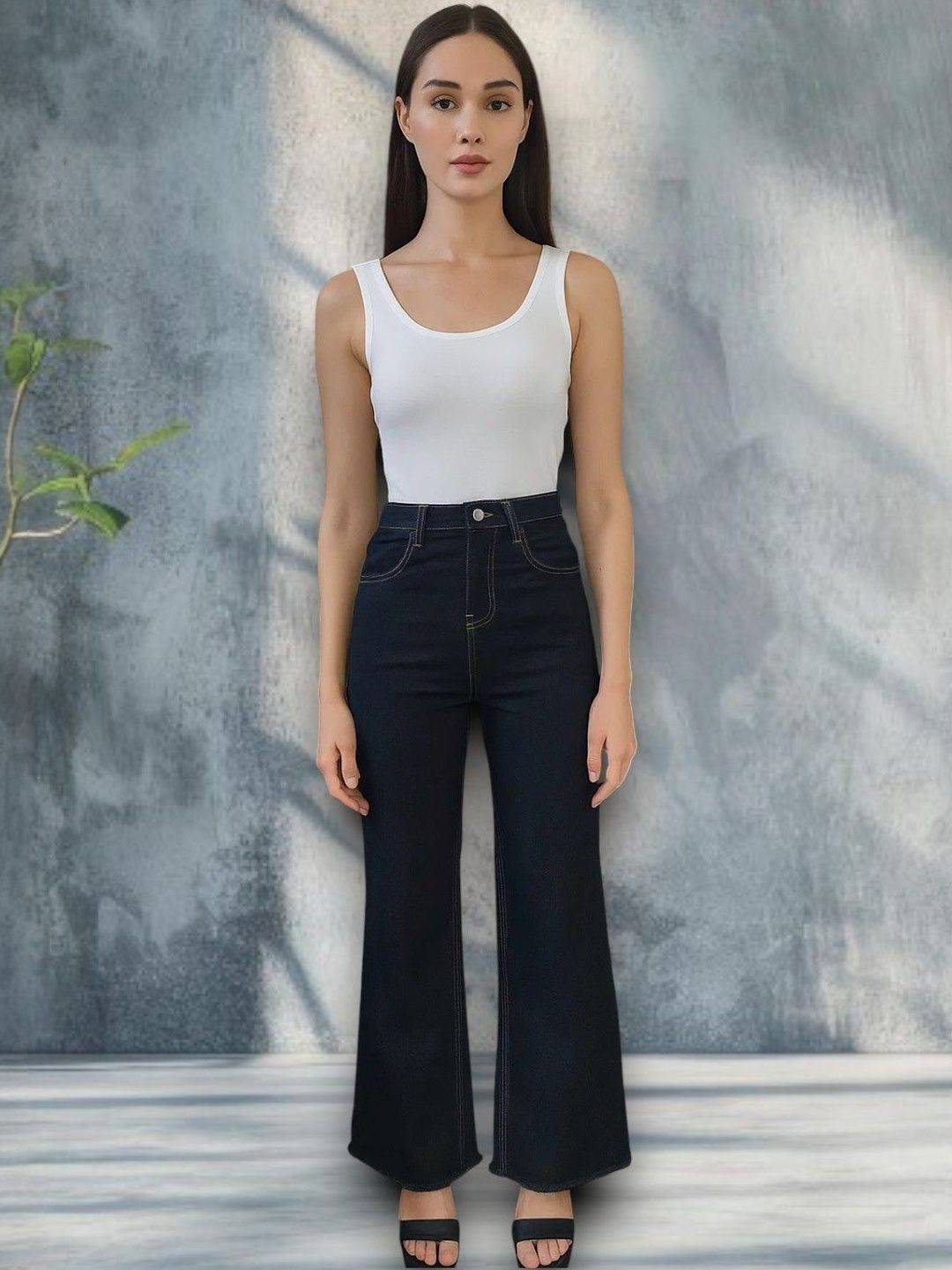 Kotty Women Regular Fit High-Rise Stretchable Boot-Cut Jeans