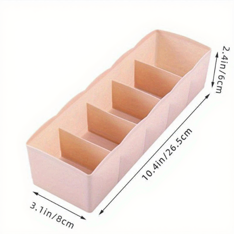 5-Compartment Plastic Storage Box – Drawer Organizer for Underwear, Socks & Accessories (Pack of 1) Buy @ ₹149