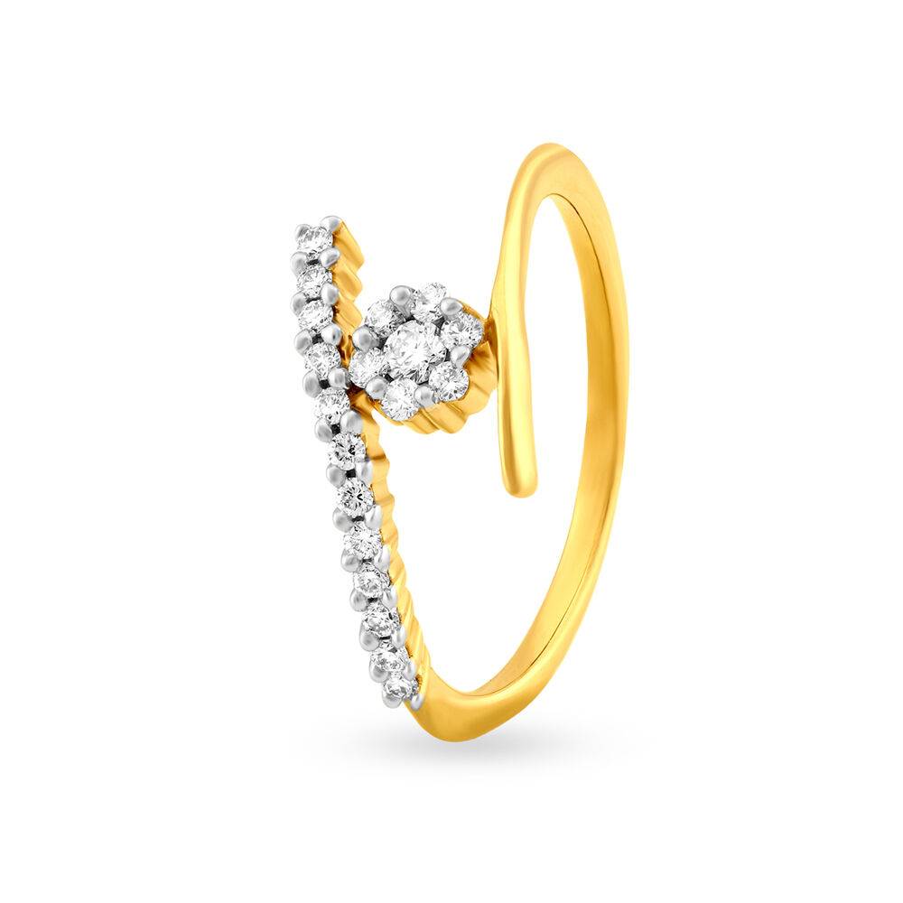 Curved Wrap Diamond Ring
