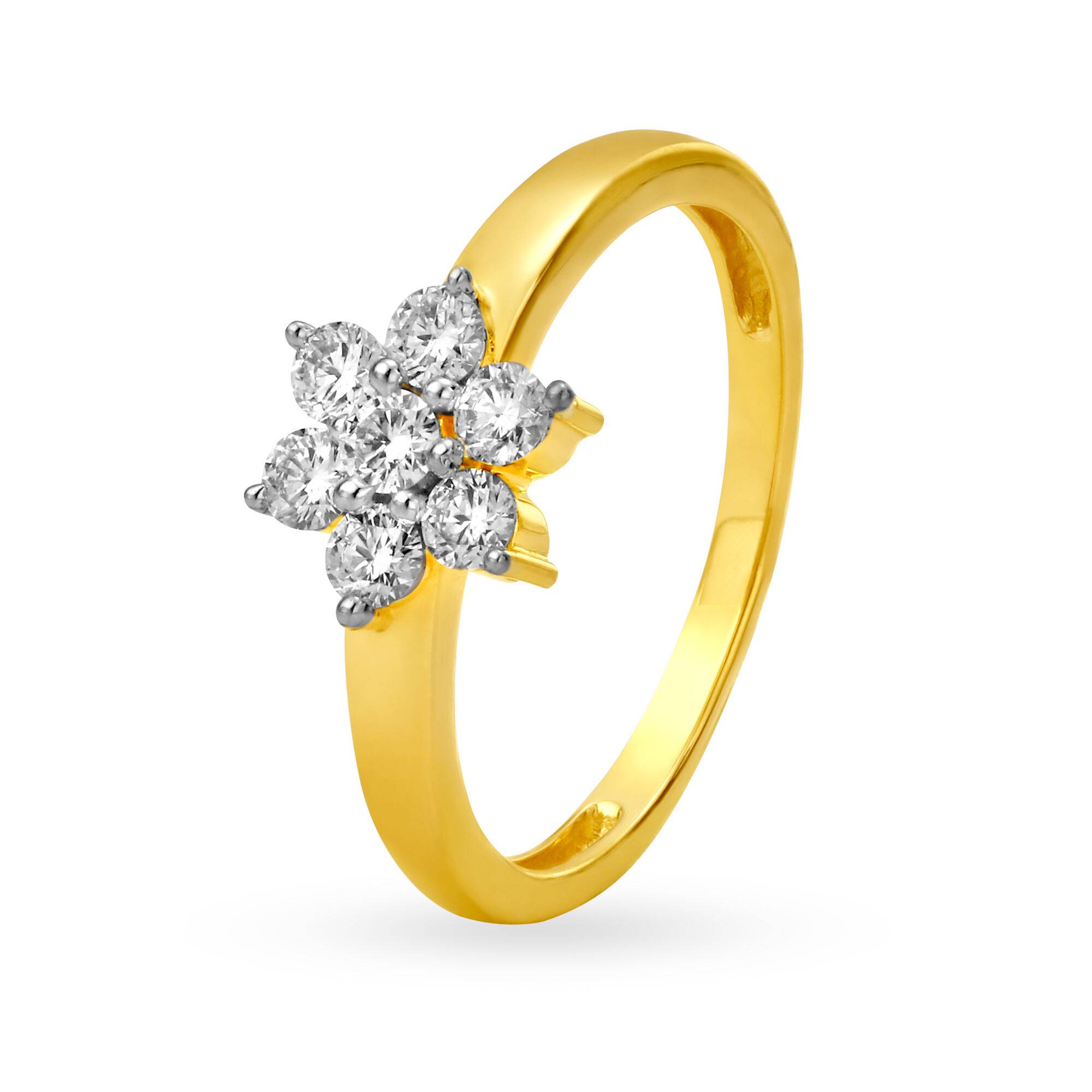 Floral Cluster Diamond Ring