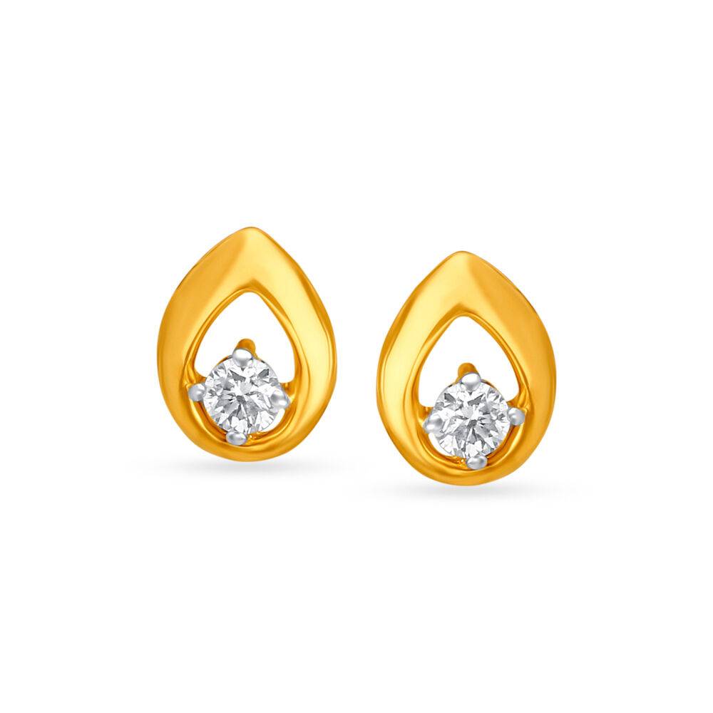 Teardrop Grace Diamond Stud Earrings