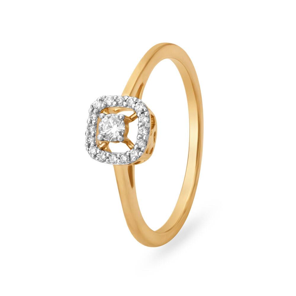Stately Gold and Diamond Finger Ring