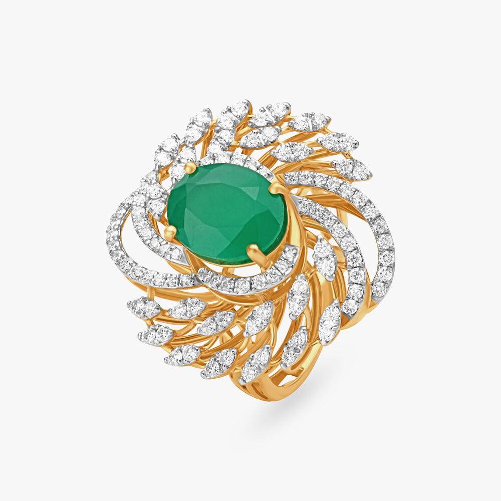 Lush Radiance Diamond and Onyx Ring