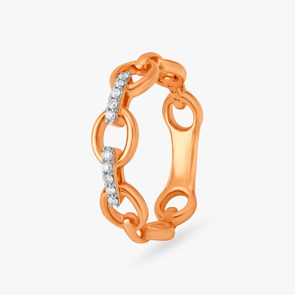 Link Style Diamond Ring