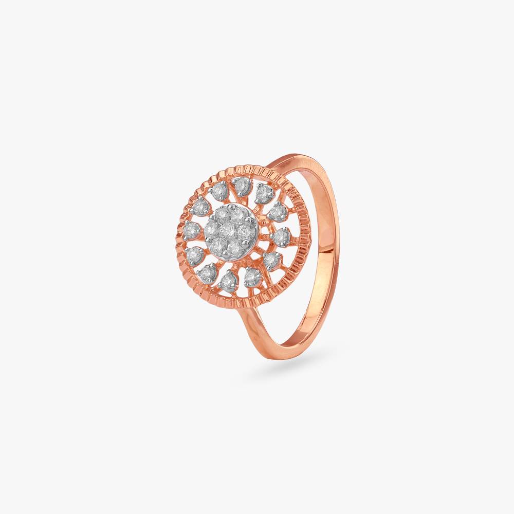 Ornate Halo Diamond Ring