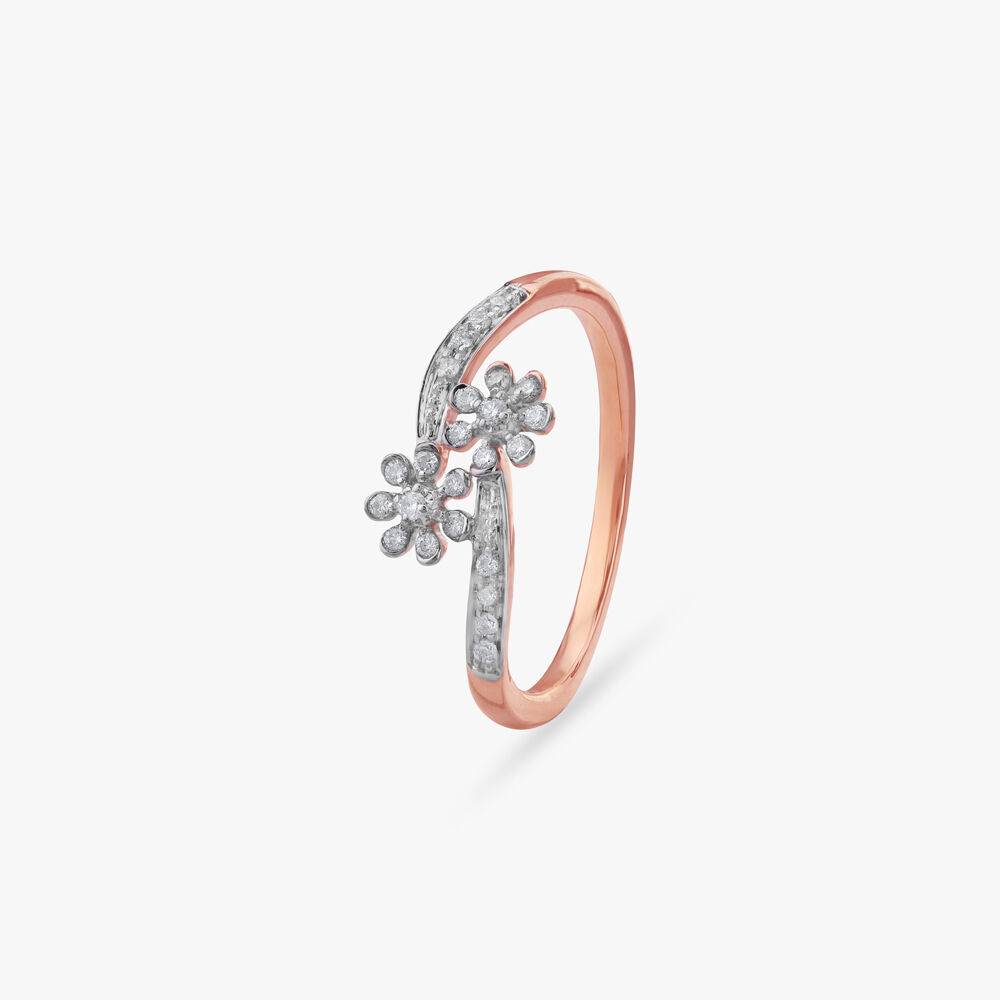 Floral Duet Diamond Ring