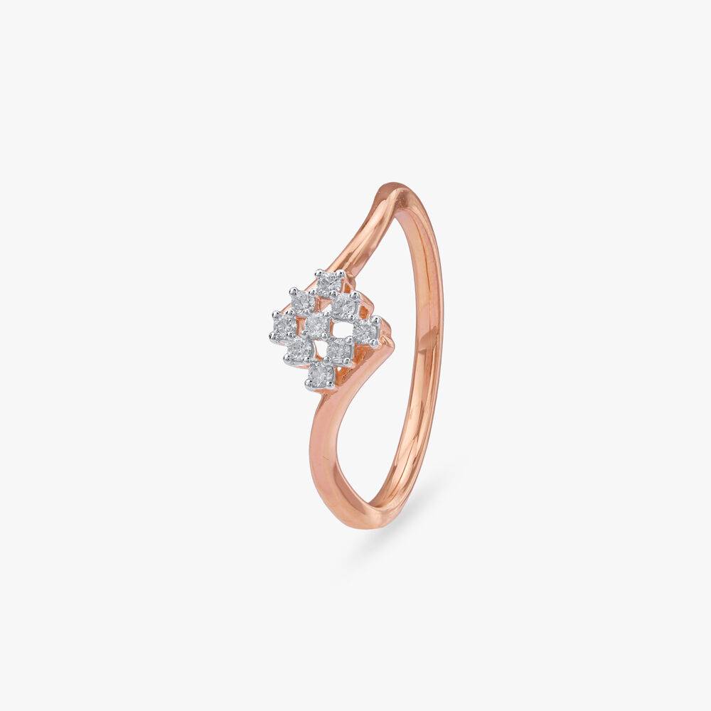 Crossover Glimmer Diamond Ring
