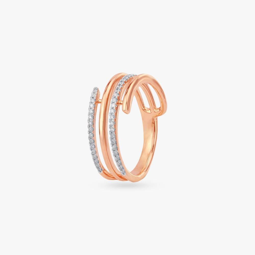 Skyline Curve Diamond Ring