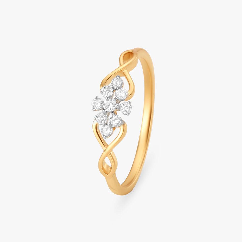 Floral Whirl Diamond Ring