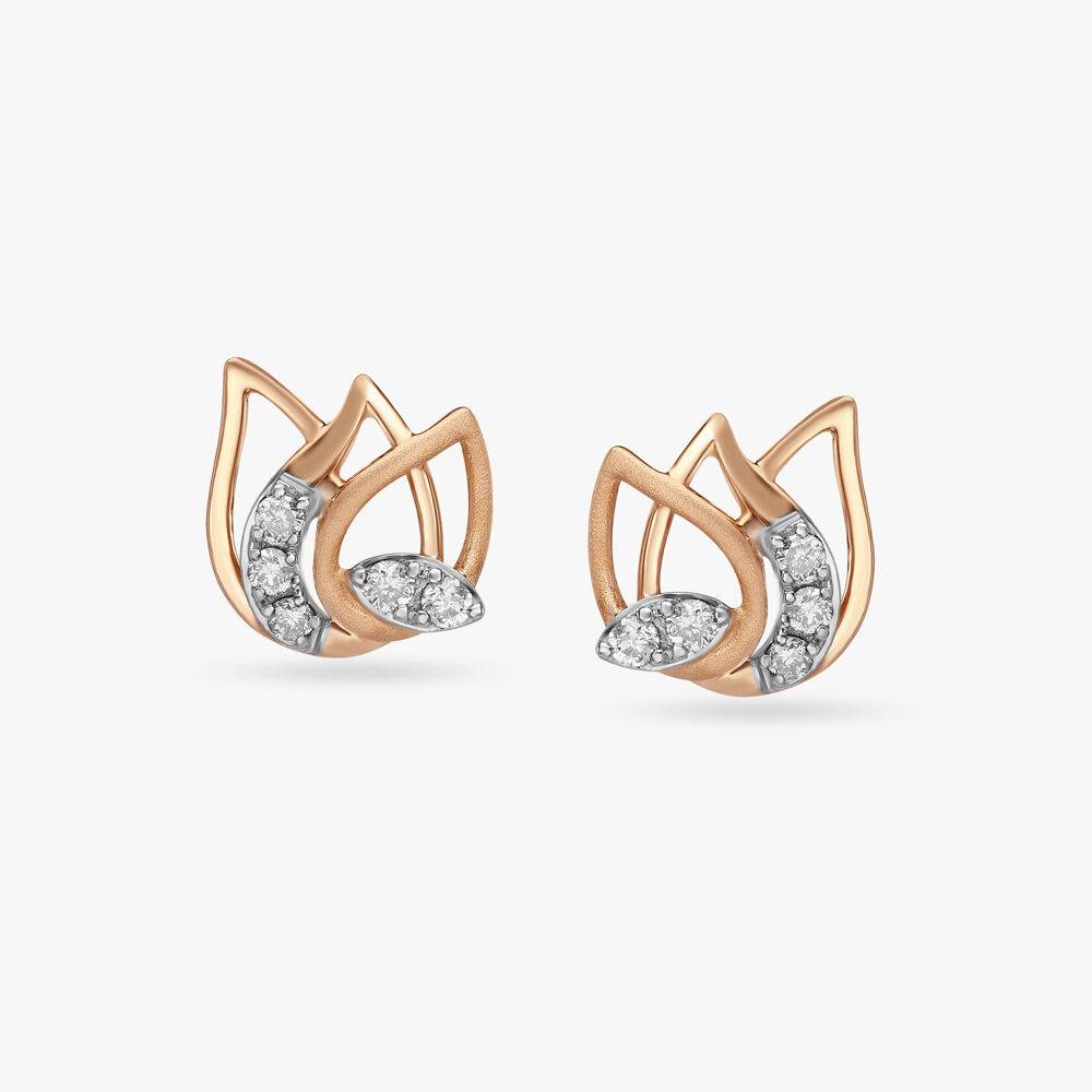 Blush Ember Diamond Stud Earrings