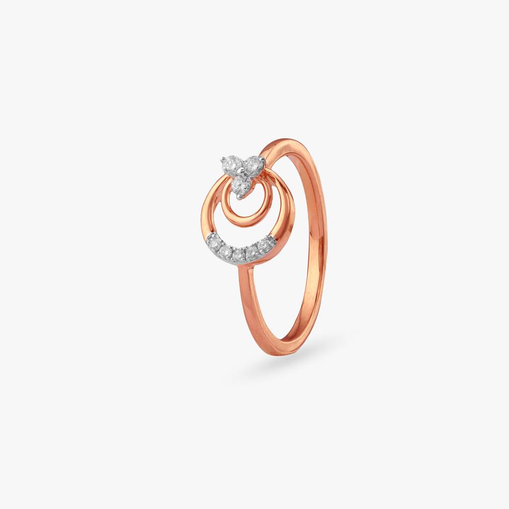 Spiral Hug Diamond Ring