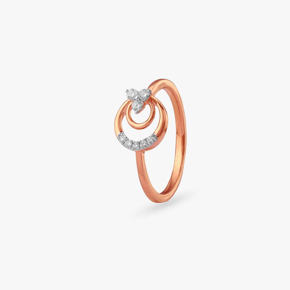 Spiral Hug Diamond Ring