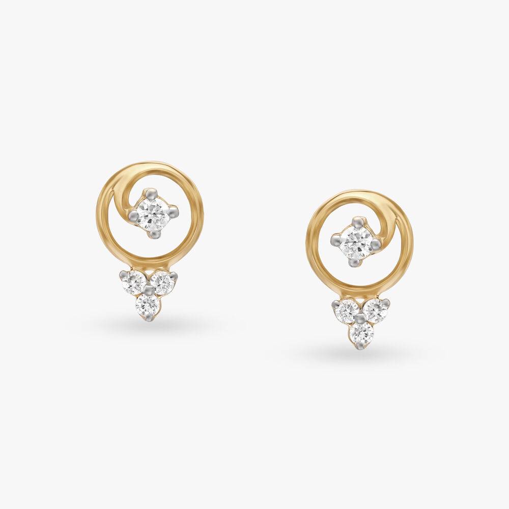 Halo Drift Diamond Stud Earrings