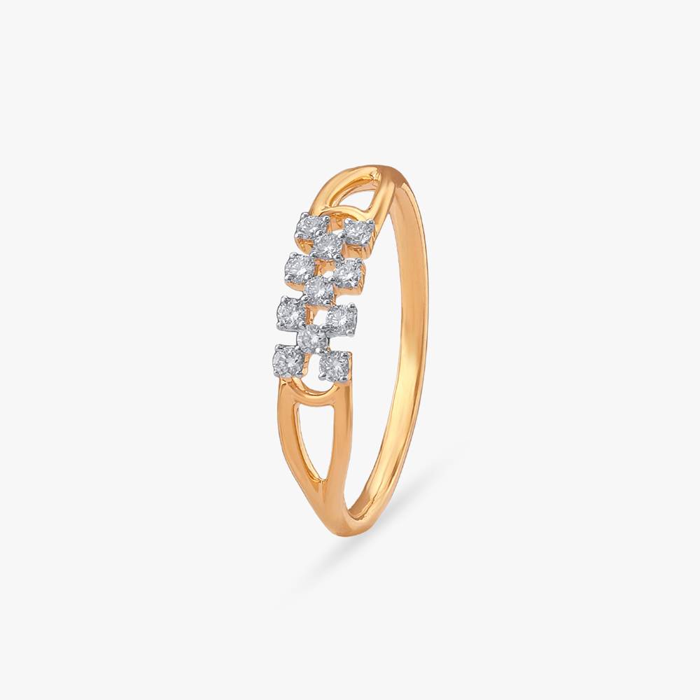 Geometric Gleam Diamond Ring