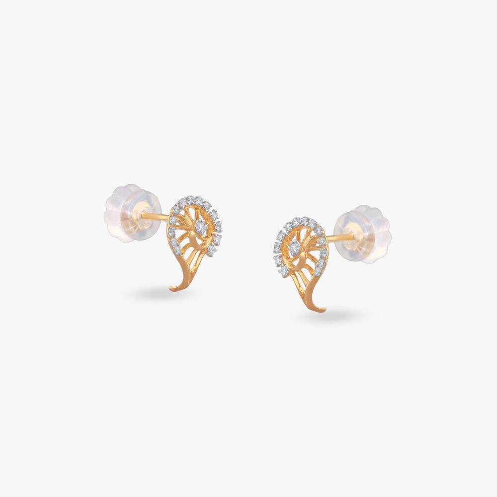 Sparkling Dawn Diamond Hoop Earrings