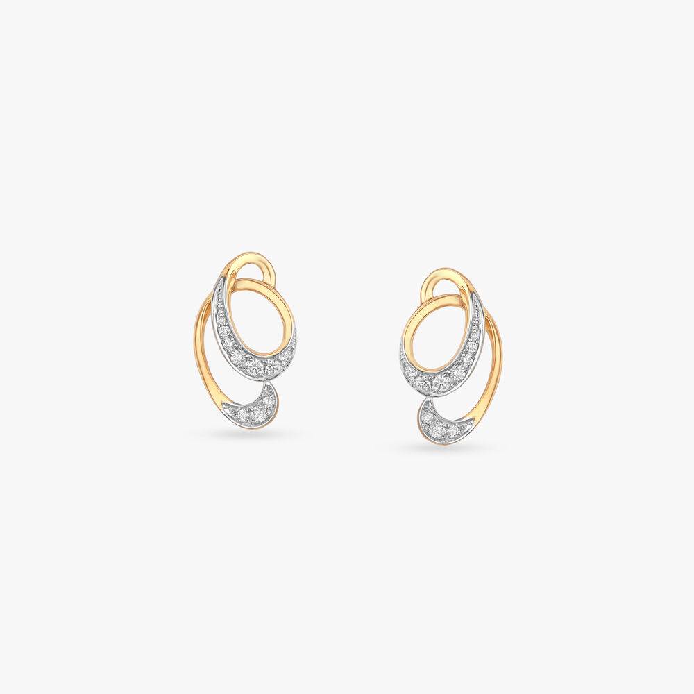 Infinity Loop Diamond Stud Earrings