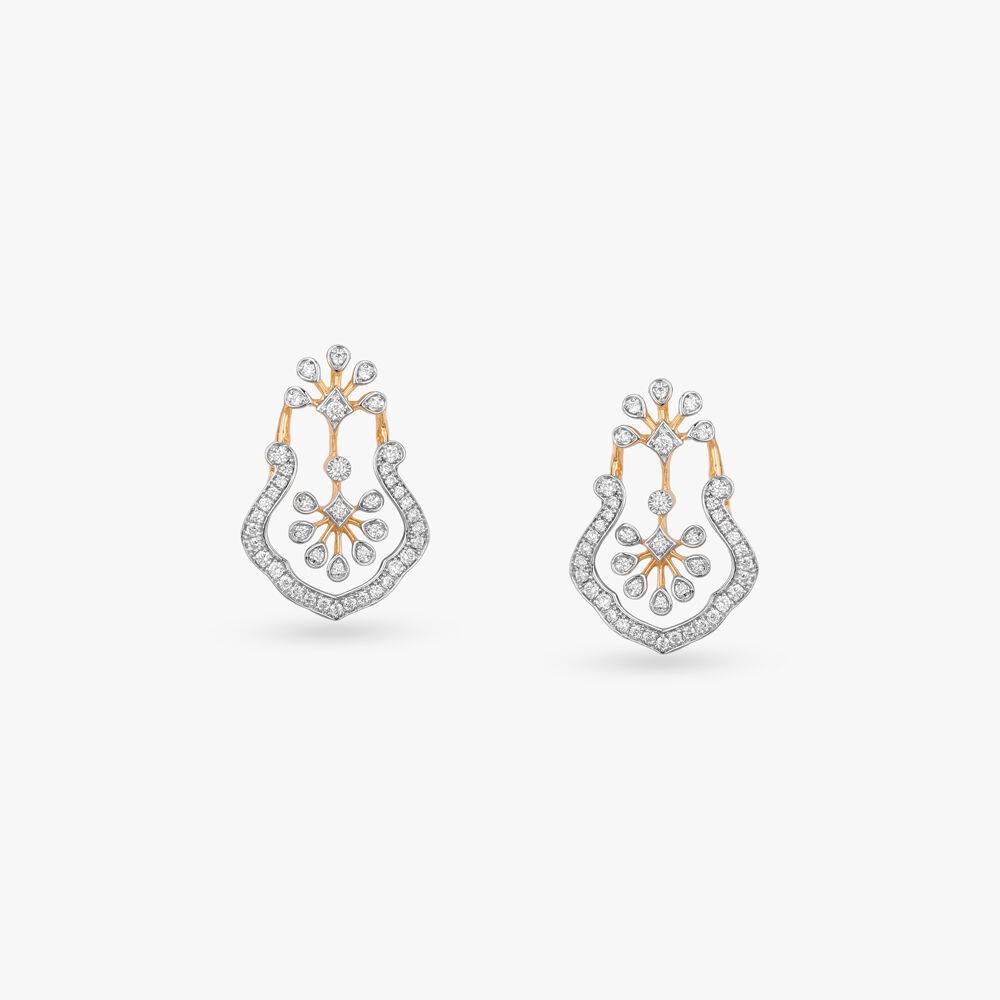 Timeless Petal Diamond Drop Earrings
