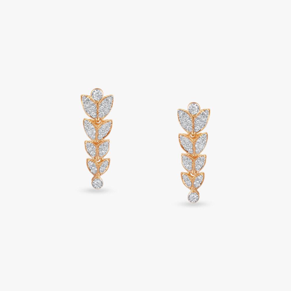 Radiant Vine Diamond Drop Earrings