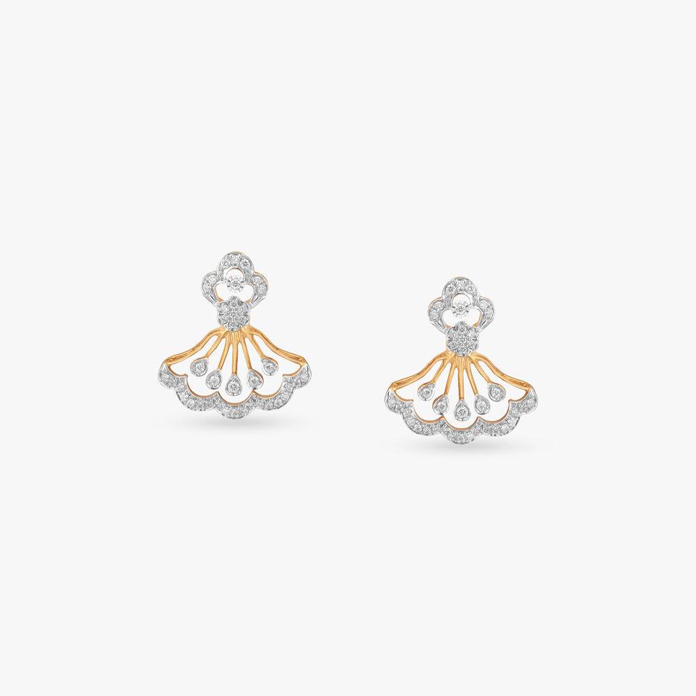 Celeste Flare Diamond Drop Earrings