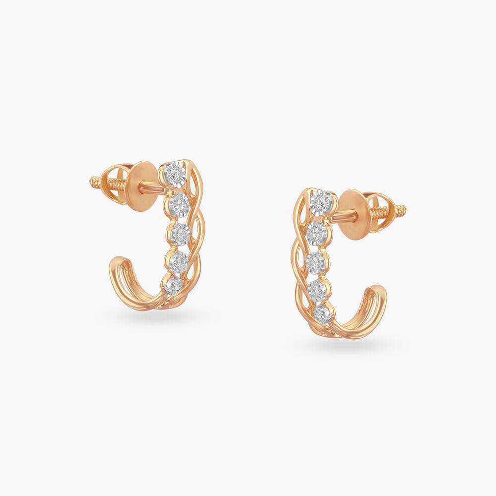 Twisted Radiance Diamond Hoop Earrings