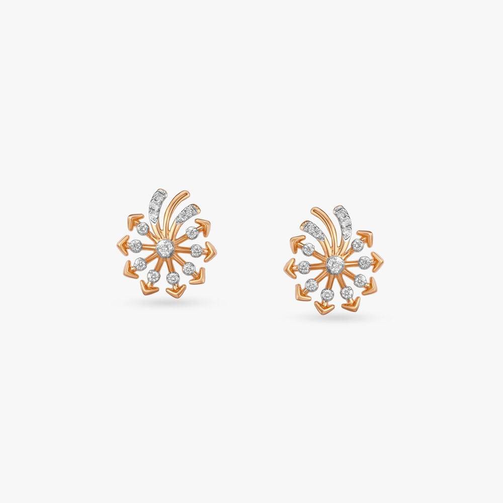 Spark Explosion Diamond Stud Earrings