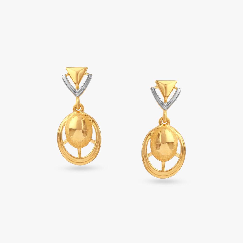 Stellar Aura Gold Drop Earrings