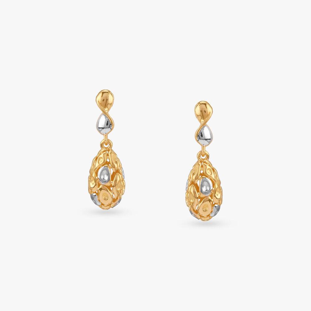 Lustre Orb Gold Drop Earrings