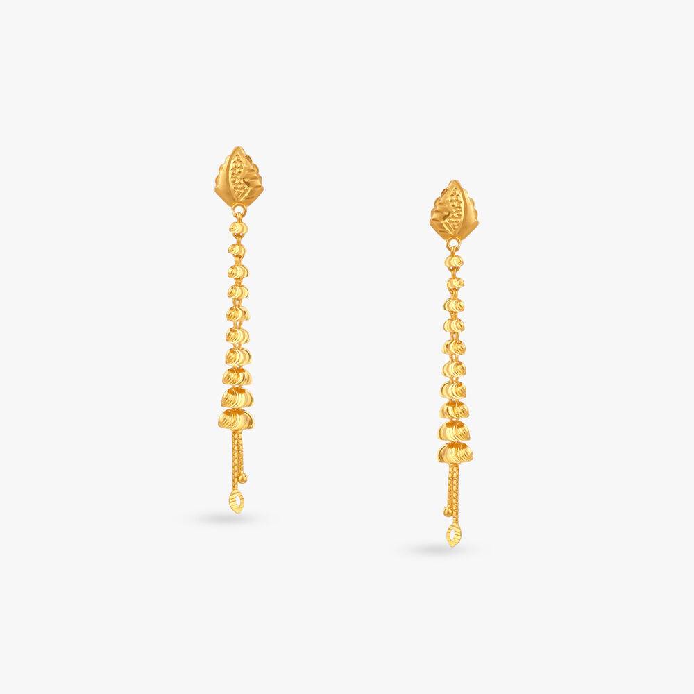 Luxe Cascade Gold Drop Earrings