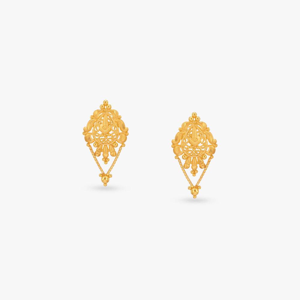 Luxe Heritage Gold Drop Earrings
