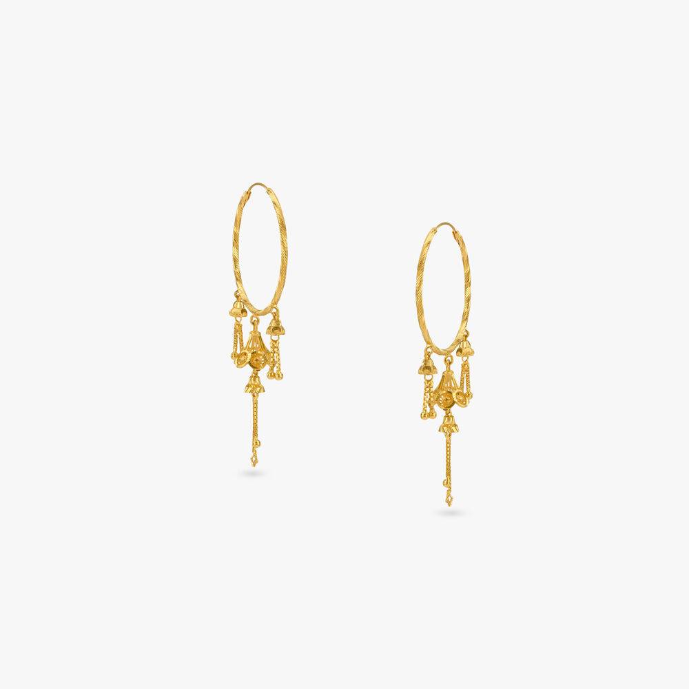 Twilight Bells Gold Hoop Earrings