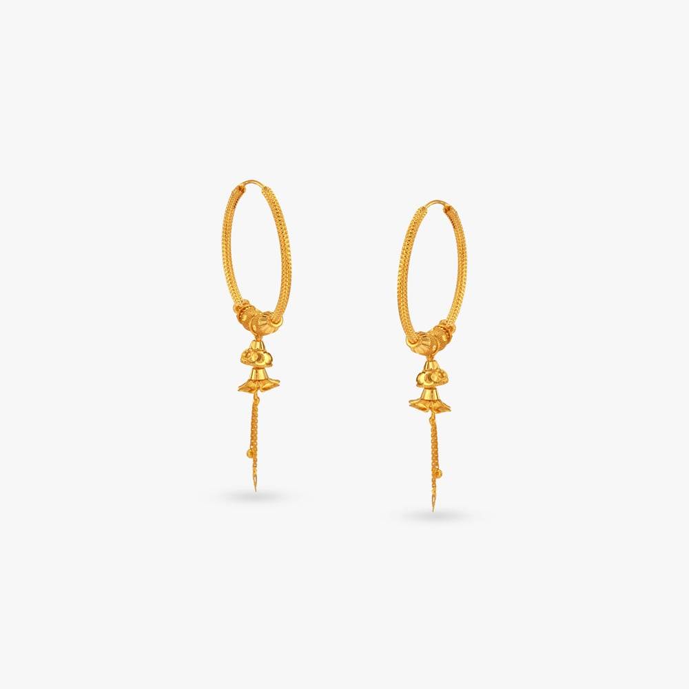 Twilight Melody Gold Hoop Earrings