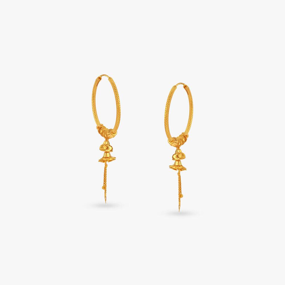 Twilight Melody Gold Hoop Earrings