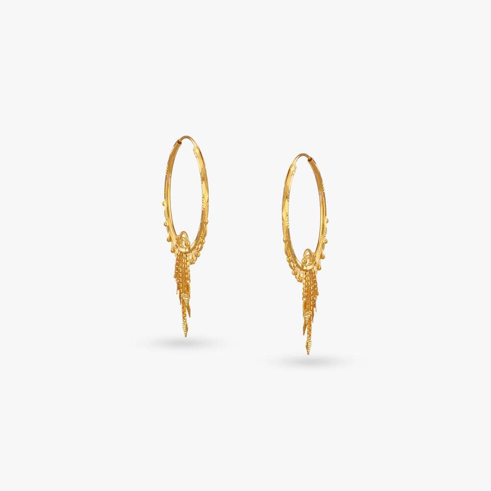 Gilded Swing Gold Hoop Earrings