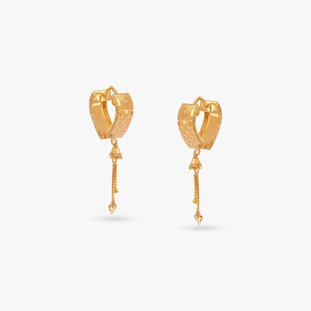 Stellar Embrace Gold Hoop Earrings