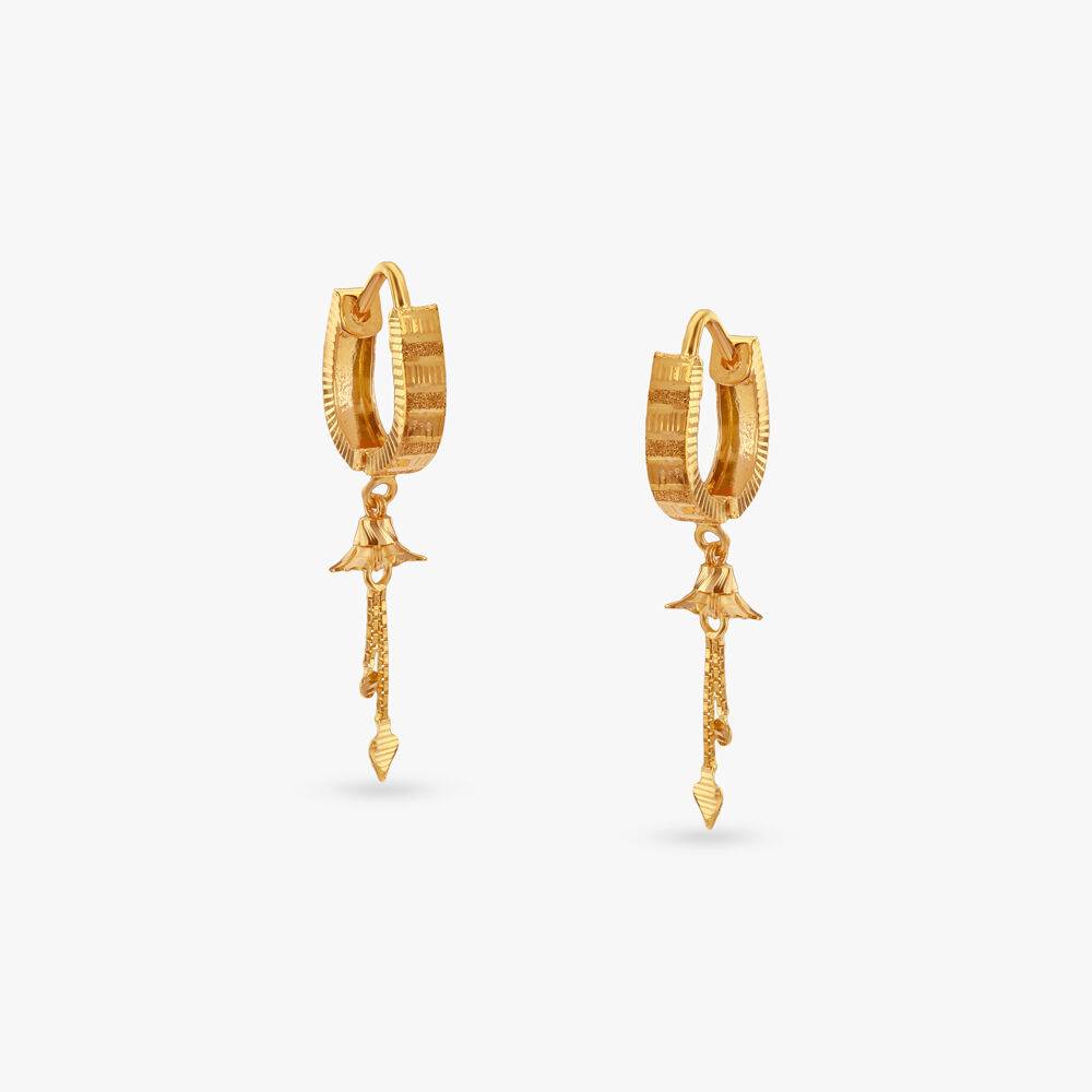 Aurora Bloom Gold Hoop Earrings