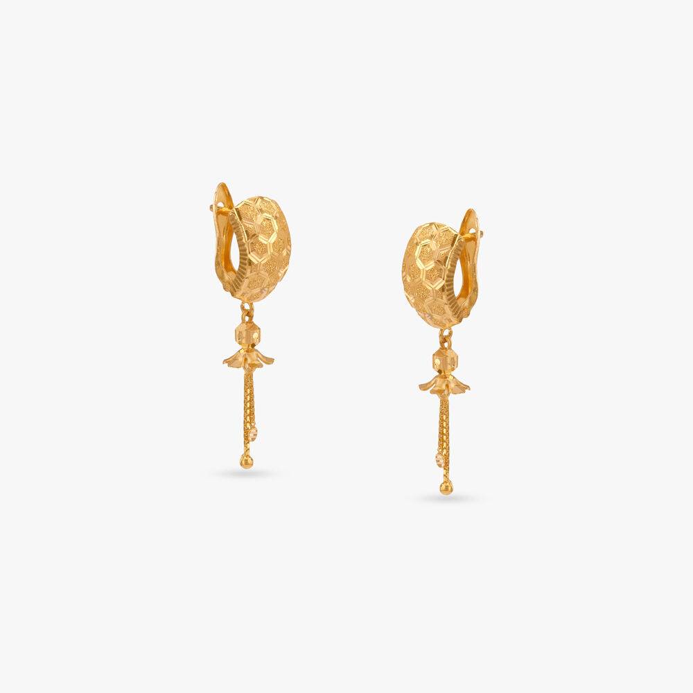 Luxe Hexa Gold Hoop Earrings