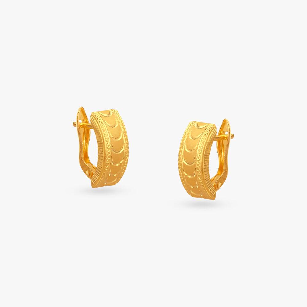 Regal Shine Gold Hoop Earrings