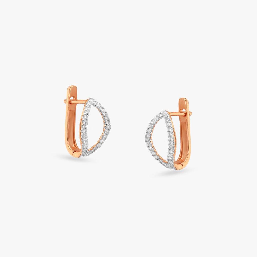 Halo Swing Diamond Hoop Earrings