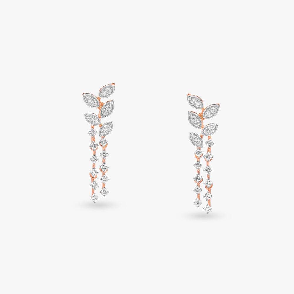 Vine Swing Diamond Drop Earrings