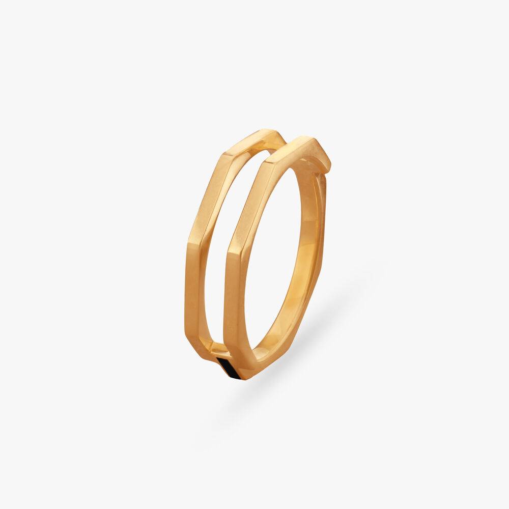 Chic Angular Gold Finger Ring