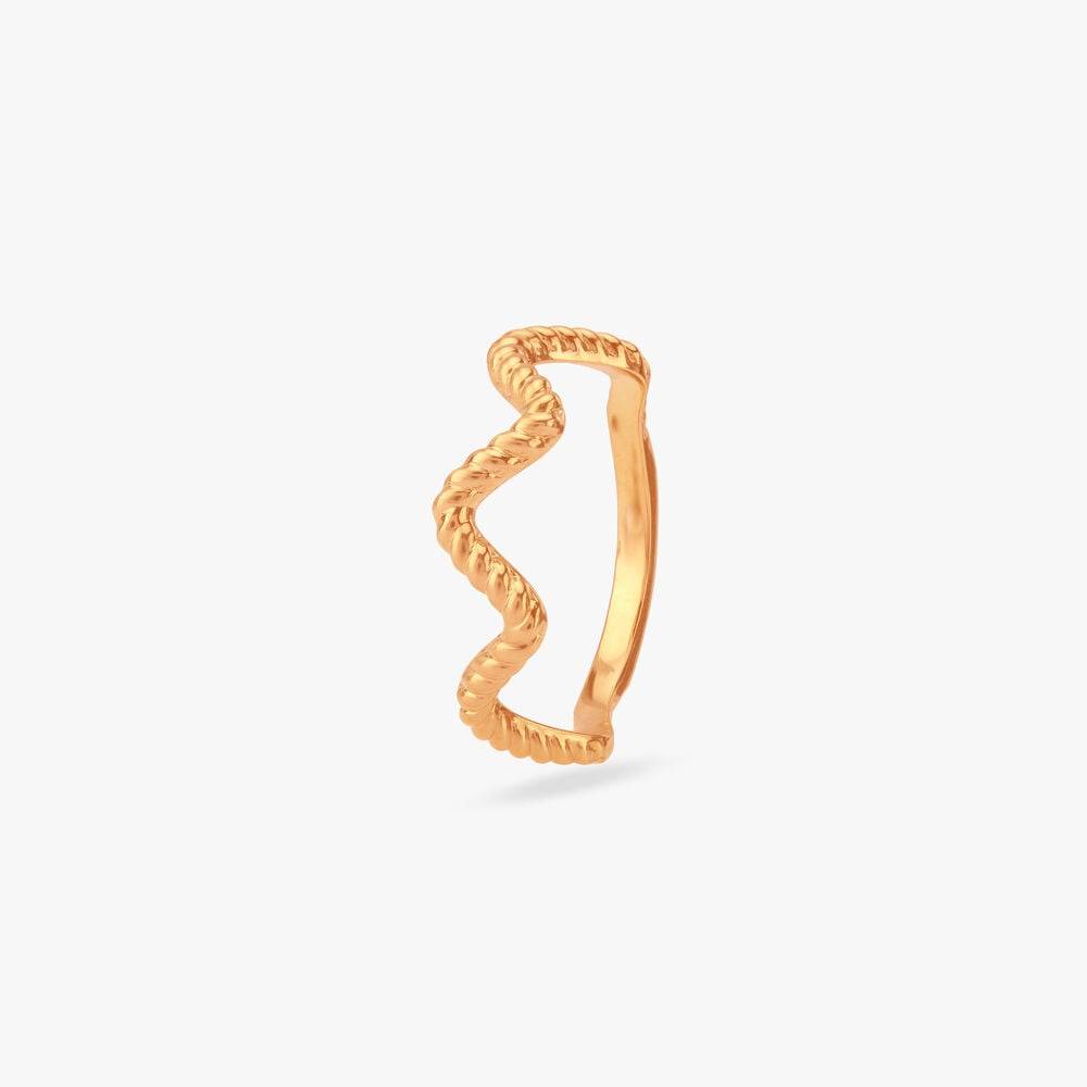 Wave Whirl Gold Ring