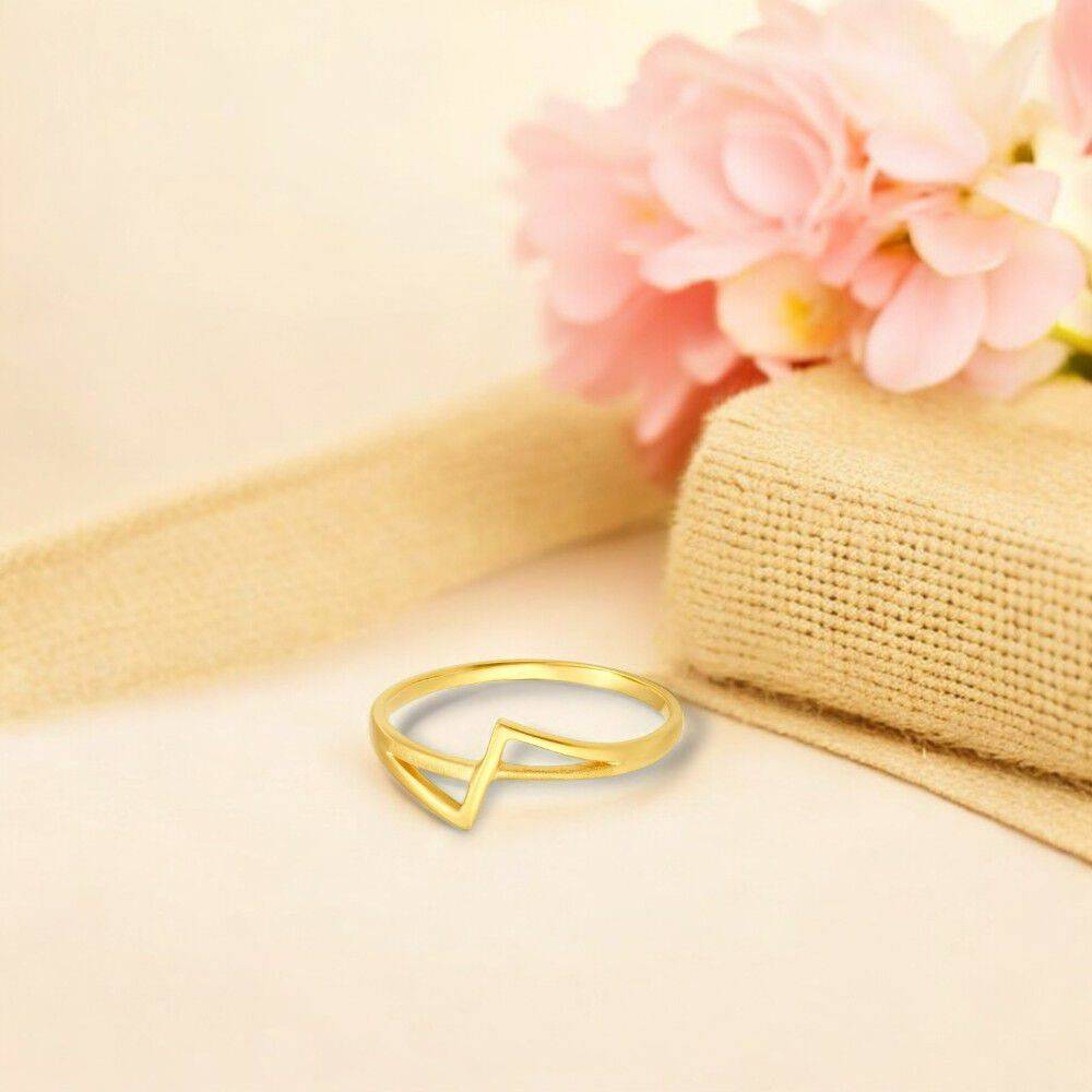 Edgy Geometric Gold Ring