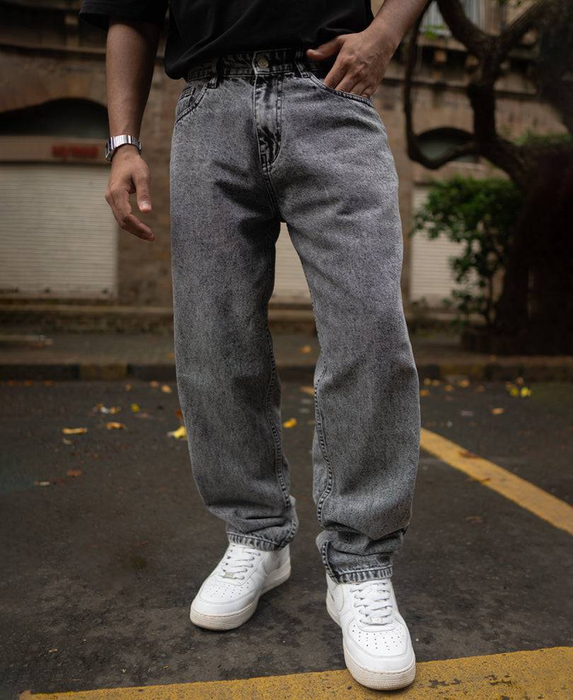 Dark Grey Baggy fit Denim Jeans Buy @ ₹1399