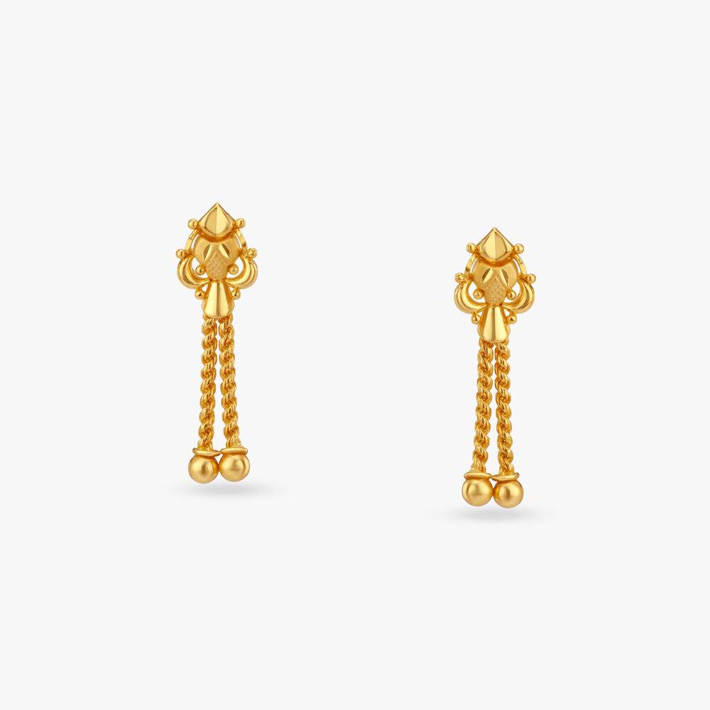 Twisted Rope Gold Drop Earrings