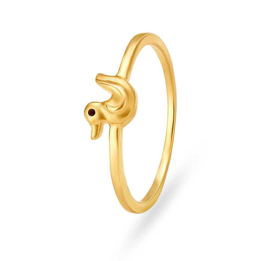 Cute Duck Gold Finger Ring for Kids