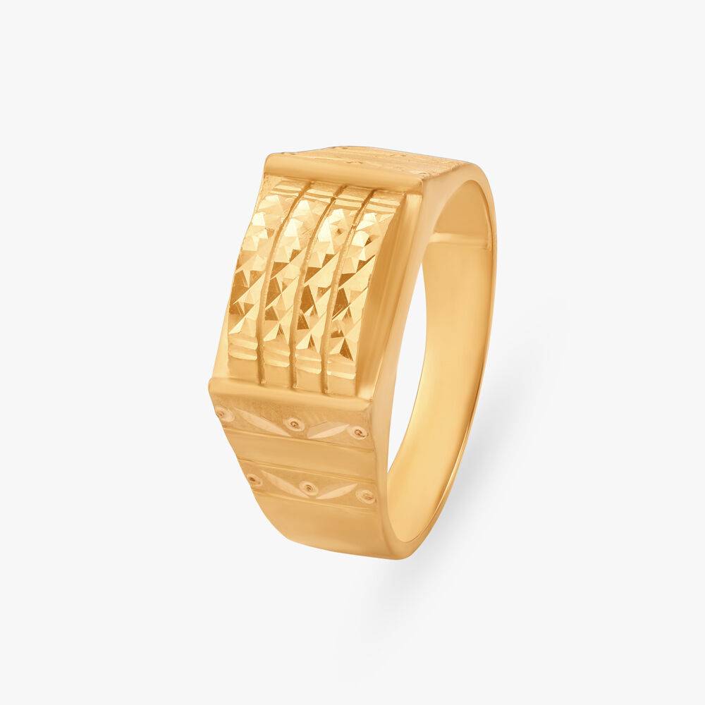 Faceted Radiance Finger Ring For Men