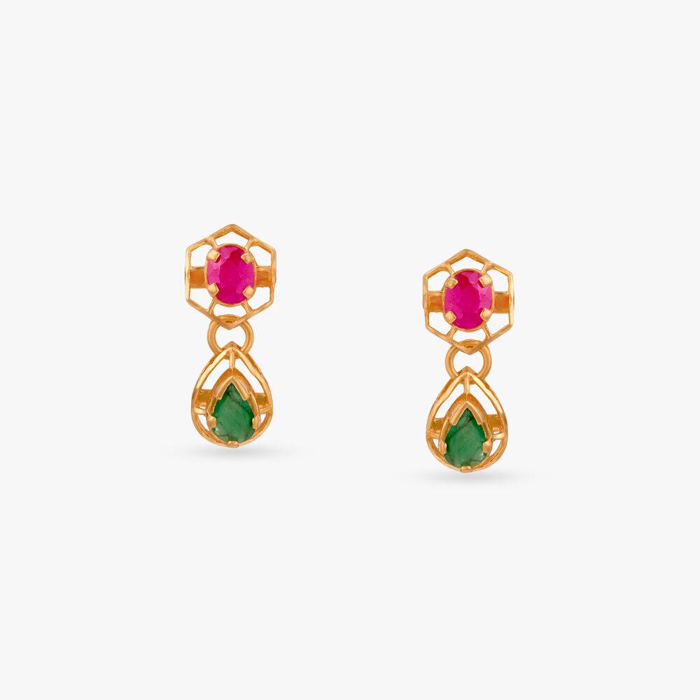 Regal Harmony Gold Drop Earrings