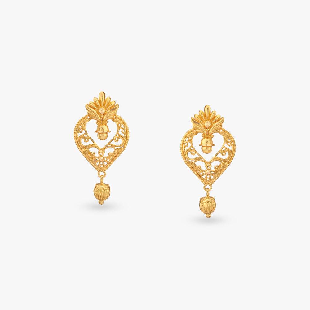 Legacy Charm Gold Drop Earrings