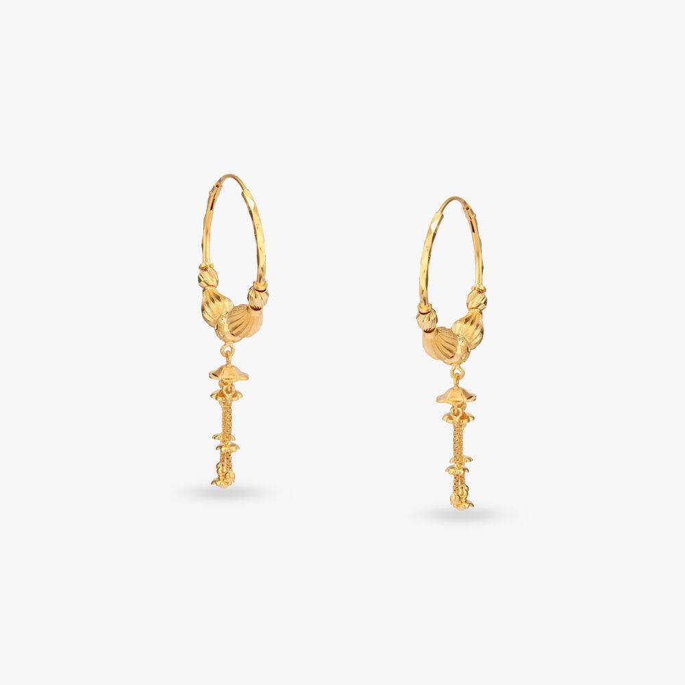 Heritage Swing Gold Hoop Earrings